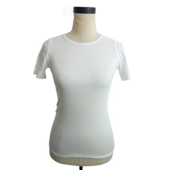 Everlane Tops - NWT Everlane Mico Rib White Top Tee Size XS